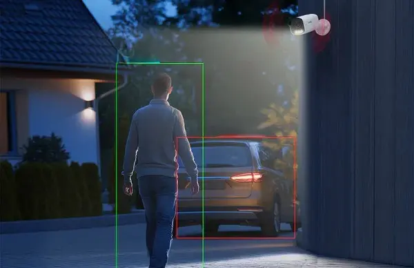 Kamera erkennt Mann und Auto