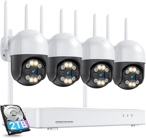 4MP WLAN Videoüberwachungssystem Schwenkbar