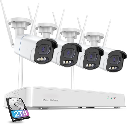 2 Kamera 4MP WLAN Videoüberwachungssystem